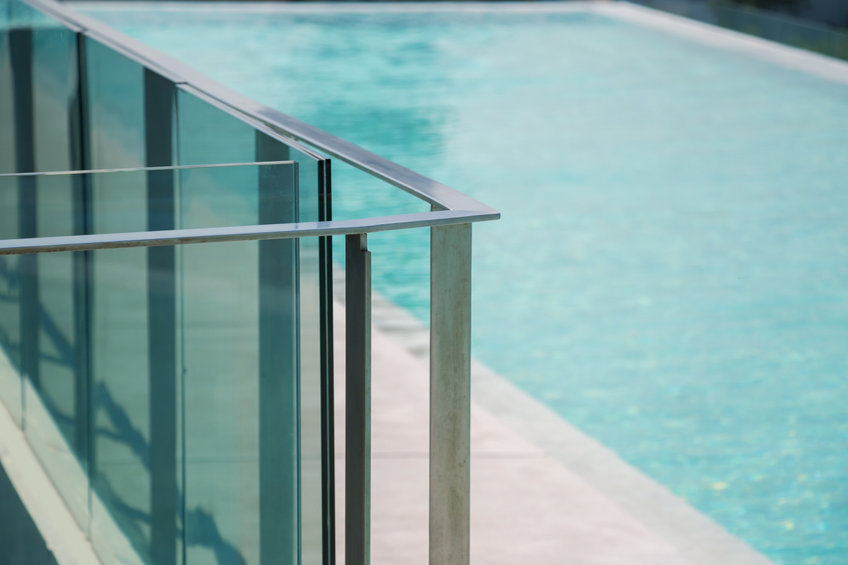 modern flat metal railing